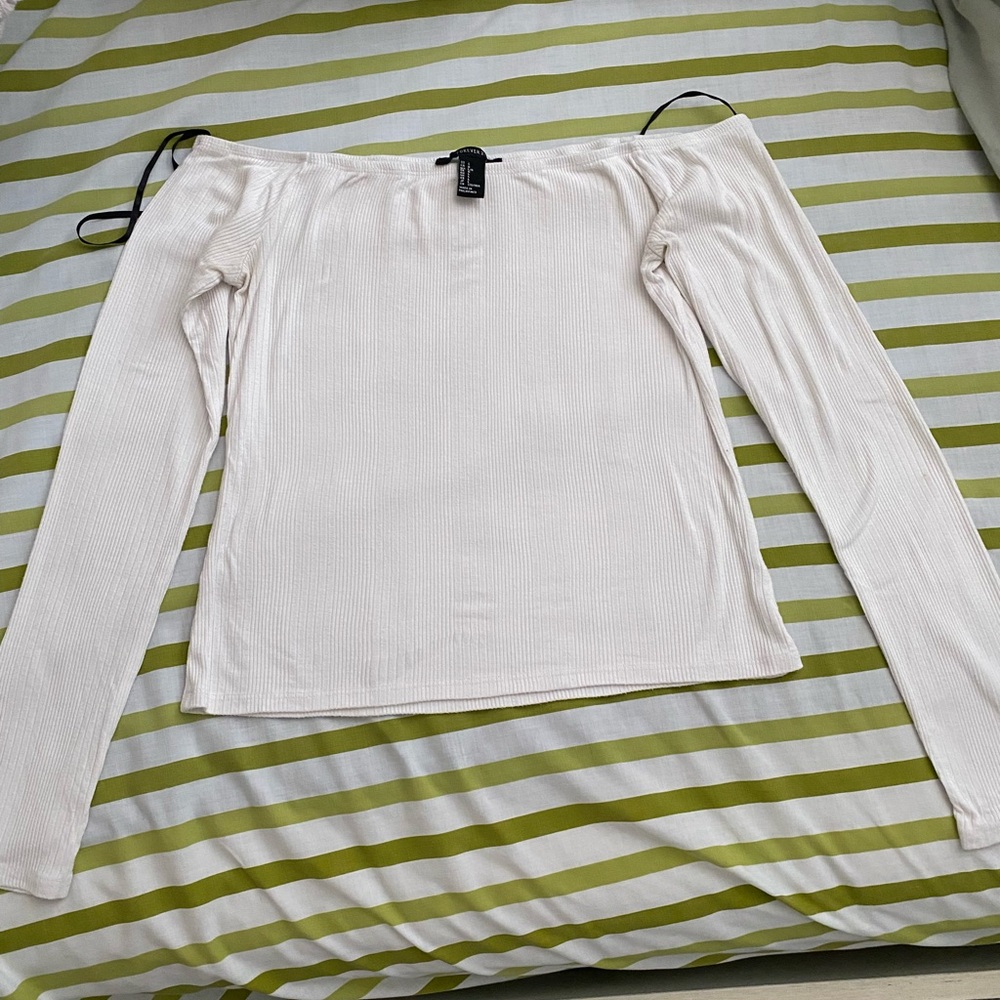 Forever 21 Off-Shoulder White Blouse